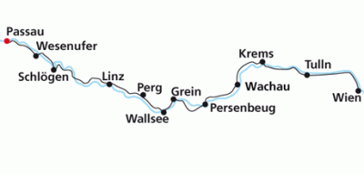 Viaje ruta del Danubio: 1 parte, desde Passau a Viena.